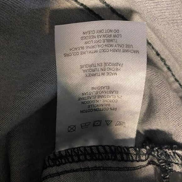 Free People High-Rise, High-Waisted Black Sparkle Glitter grunge Jeans - Sz 25 - Picture 7 of 11